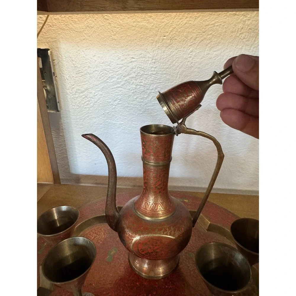 Vintage‎ Dallah Enameled Tea Pot Set